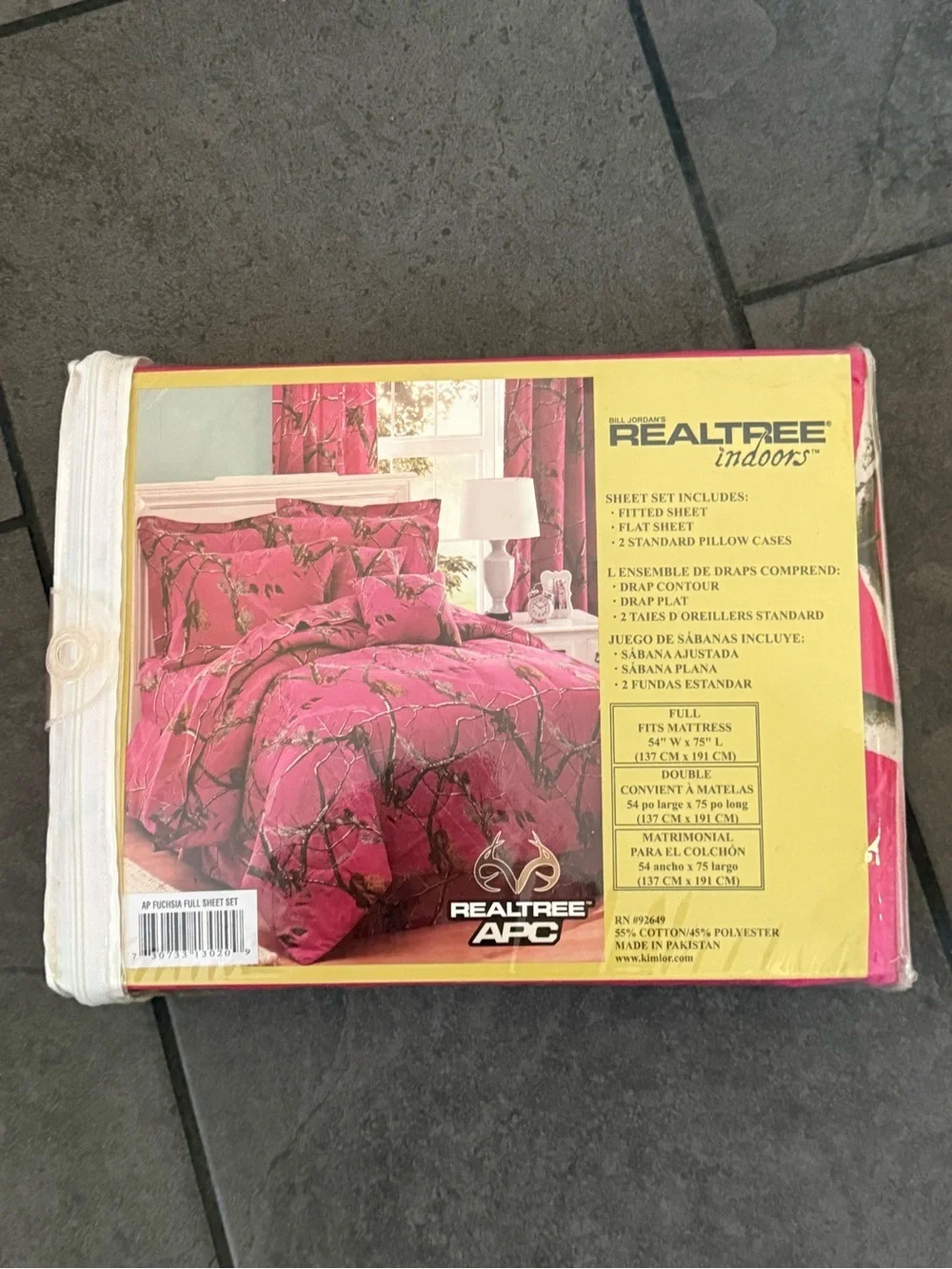 Realtree Pink Camo Percale Sheet Set size Full